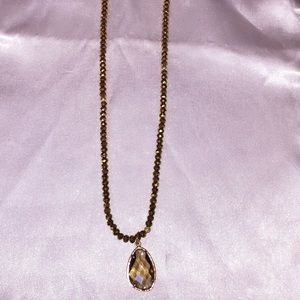 Elise M. Gold Gemstone Necklace
